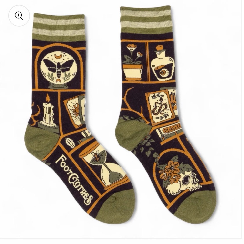 Foot Clothes ARCANUM “Cabinet of Curiosities” Crew Socks – One Size – NWT